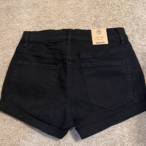 NWT Black Garage High Waisted Shorts - Picture 3 of 6